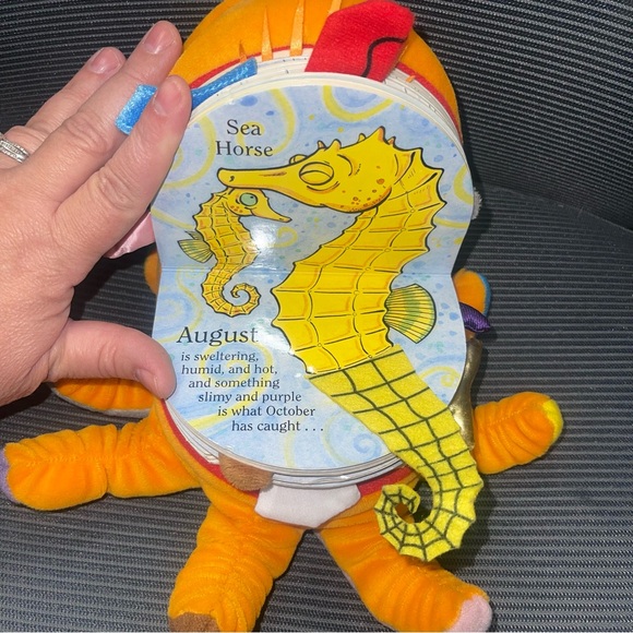 October The Octopus Plush Book Matthew Van Fleet Orange Multi Fold Out Pieces - Picture 11 of 14